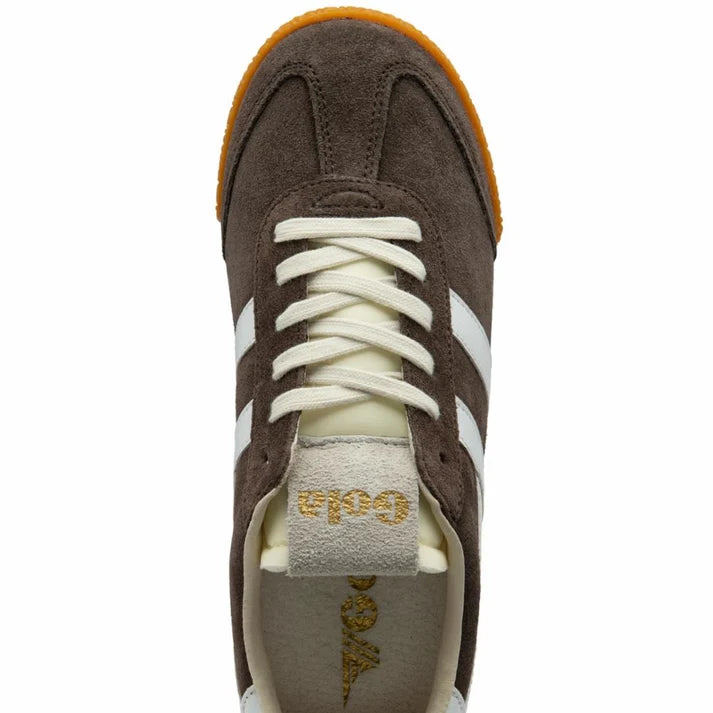 GOLA ELAN TRAINER SNEAKERS - MOCHA. WHITE.