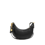 PIXIE MOOD CRESCENT CROSSBODY BAG - BLACK PLEATED