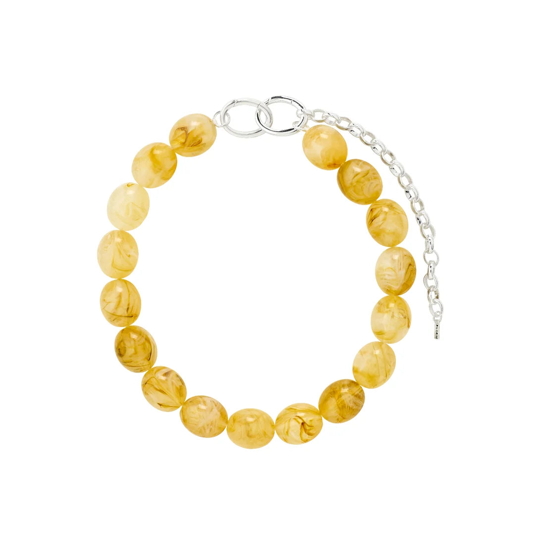 PILGRIM STILL CHUNKY NECKLACE - YELLOW SILVER
