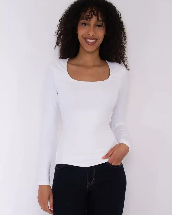 MARIANA SIGNATURE LONG SLEEVE - WHITE