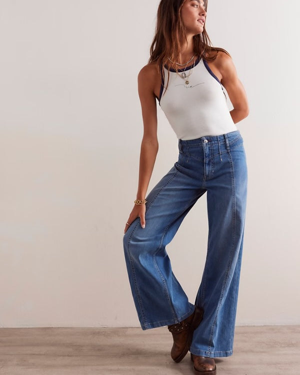 FREE PEOPLE LIBRE WIDE LEG PANT - GOODIE GOODIE