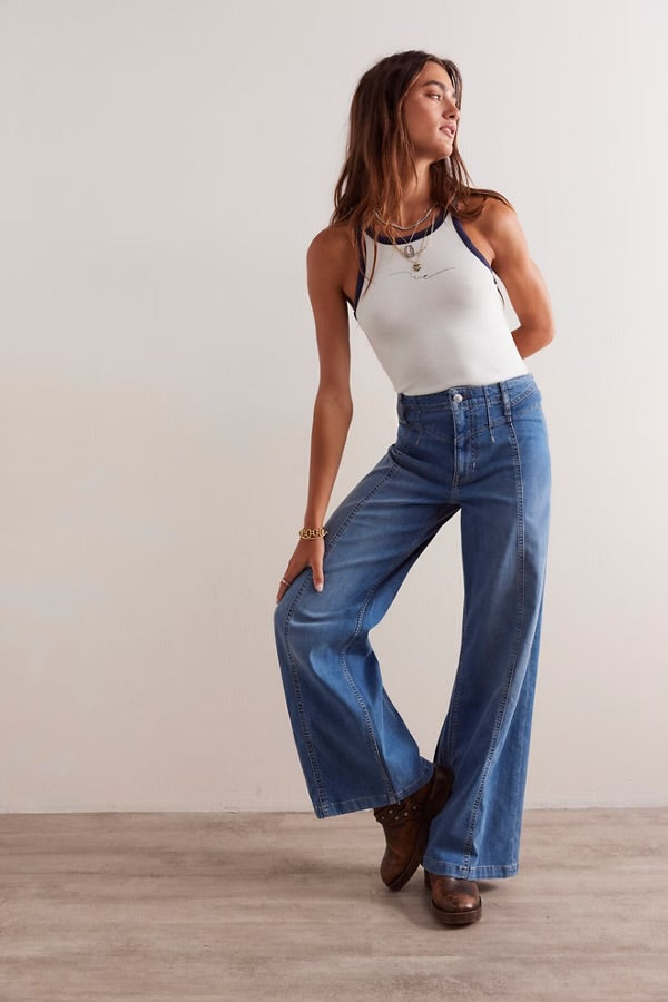 FREE PEOPLE LIBRE WIDE LEG PANT - GOODIE GOODIE