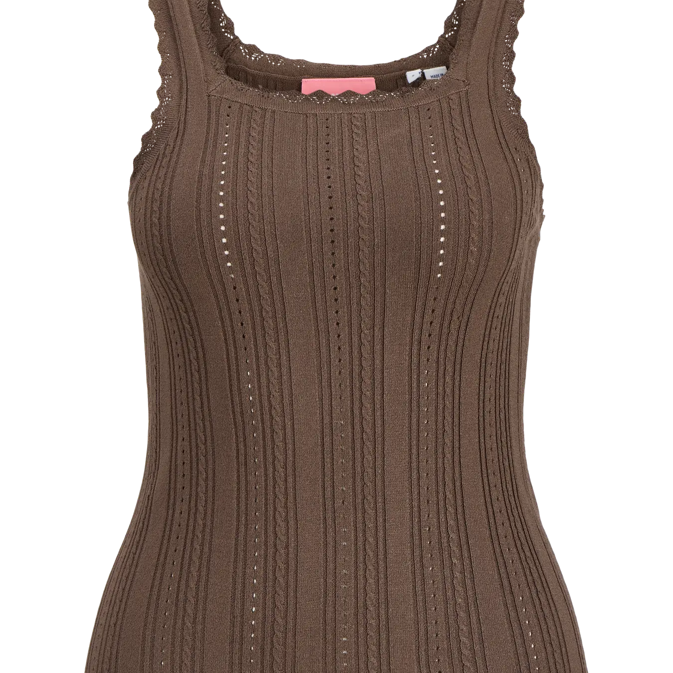 JJXX GIANNA KNIT TANK - CHOCOLATE BROWN