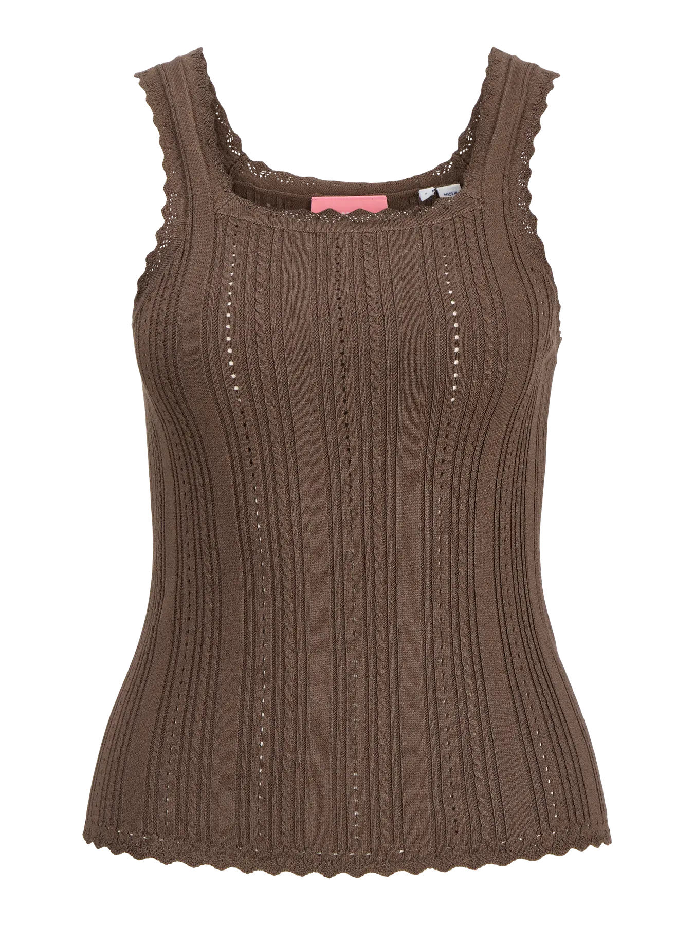 JJXX GIANNA KNIT TANK - CHOCOLATE BROWN