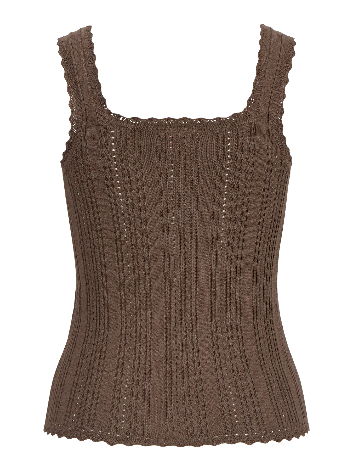 JJXX GIANNA KNIT TANK - CHOCOLATE BROWN