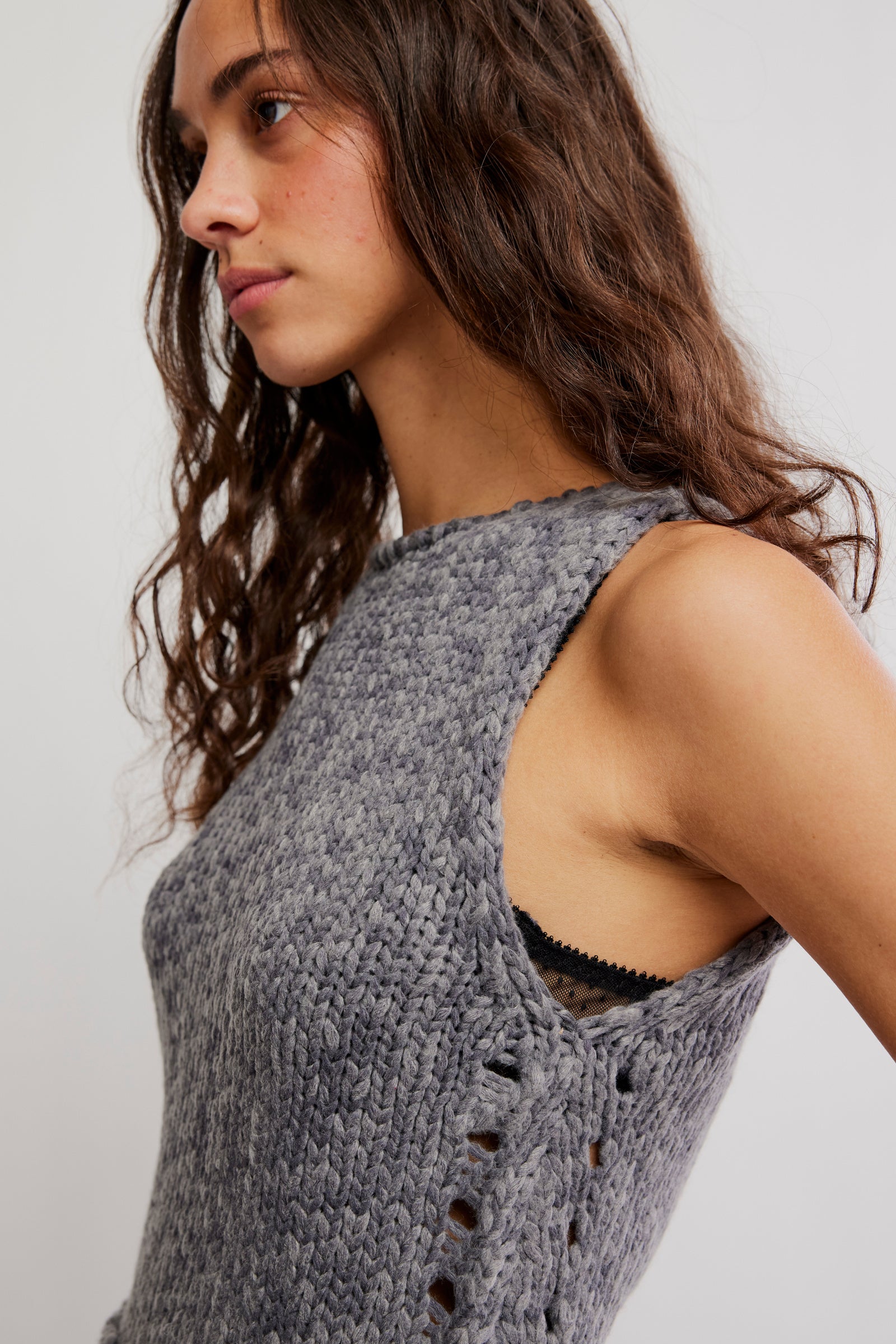 FREE PEOPLE OPAL TANK - STEEL GREY