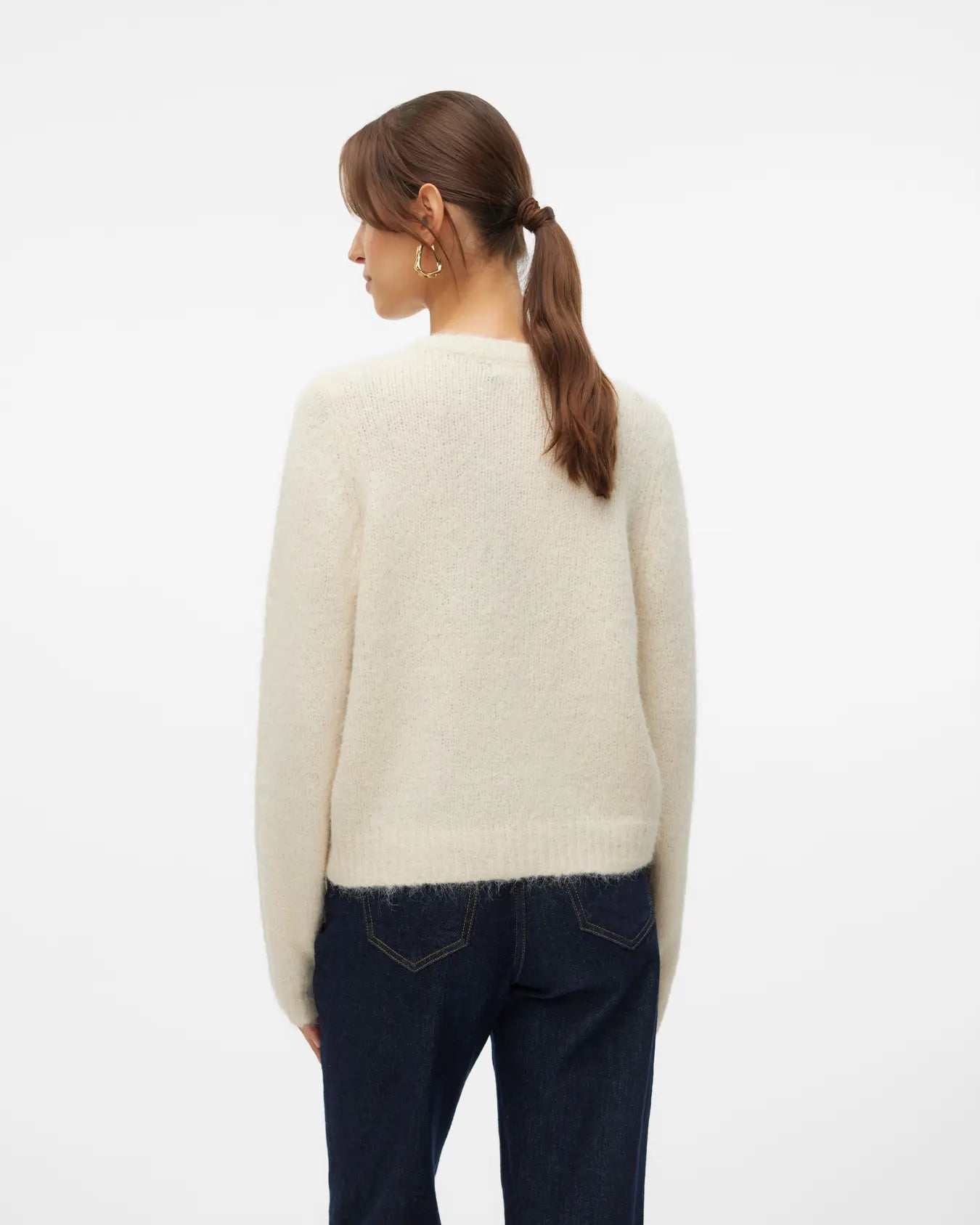 VM NOVAH O NECK CARDIGAN - BIRCH
