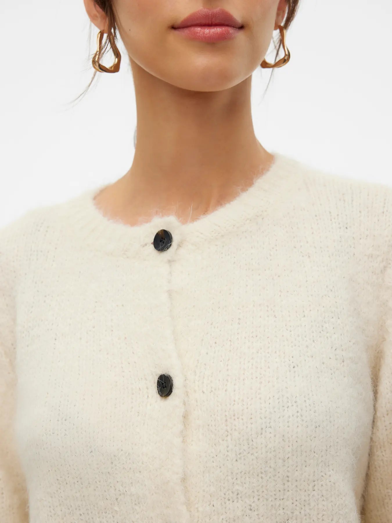 VM NOVAH O NECK CARDIGAN - BIRCH