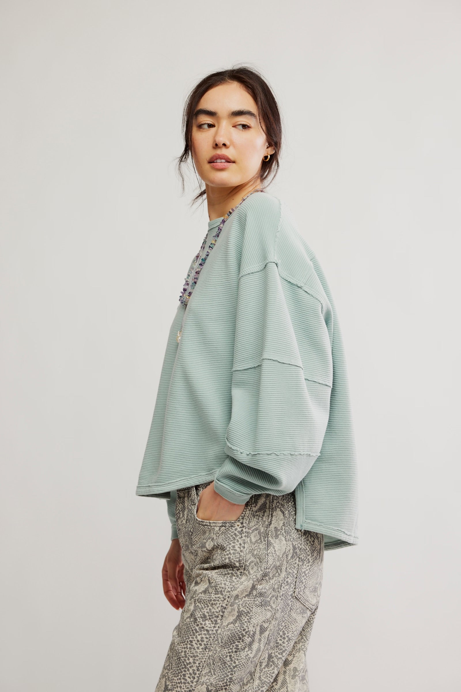 FREE PEOPLE TOTAL ECLIPSE TEE - POLOR FOG