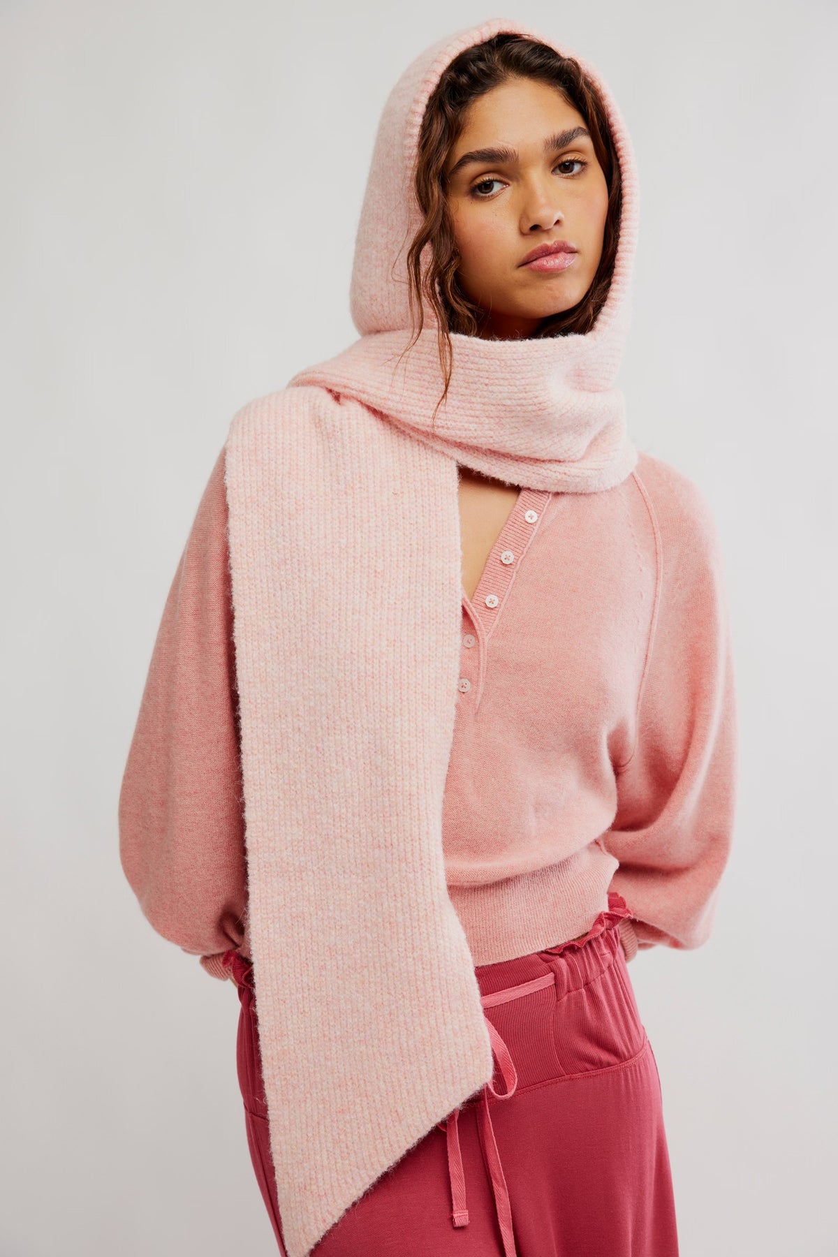 FREE PEOPLE EXTRA LARGE BALABONNET - PINK