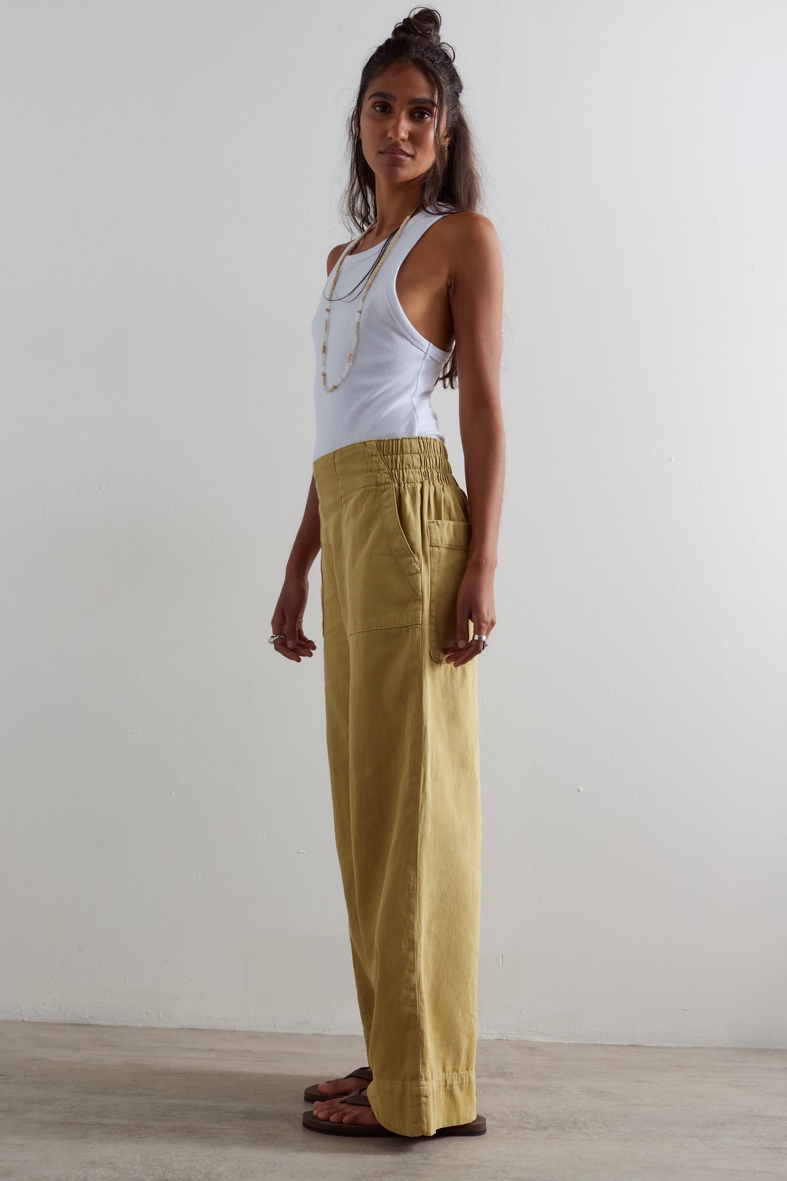 FREE PEOPLE BREEZY DENIM PULL ON - ANTELOPE