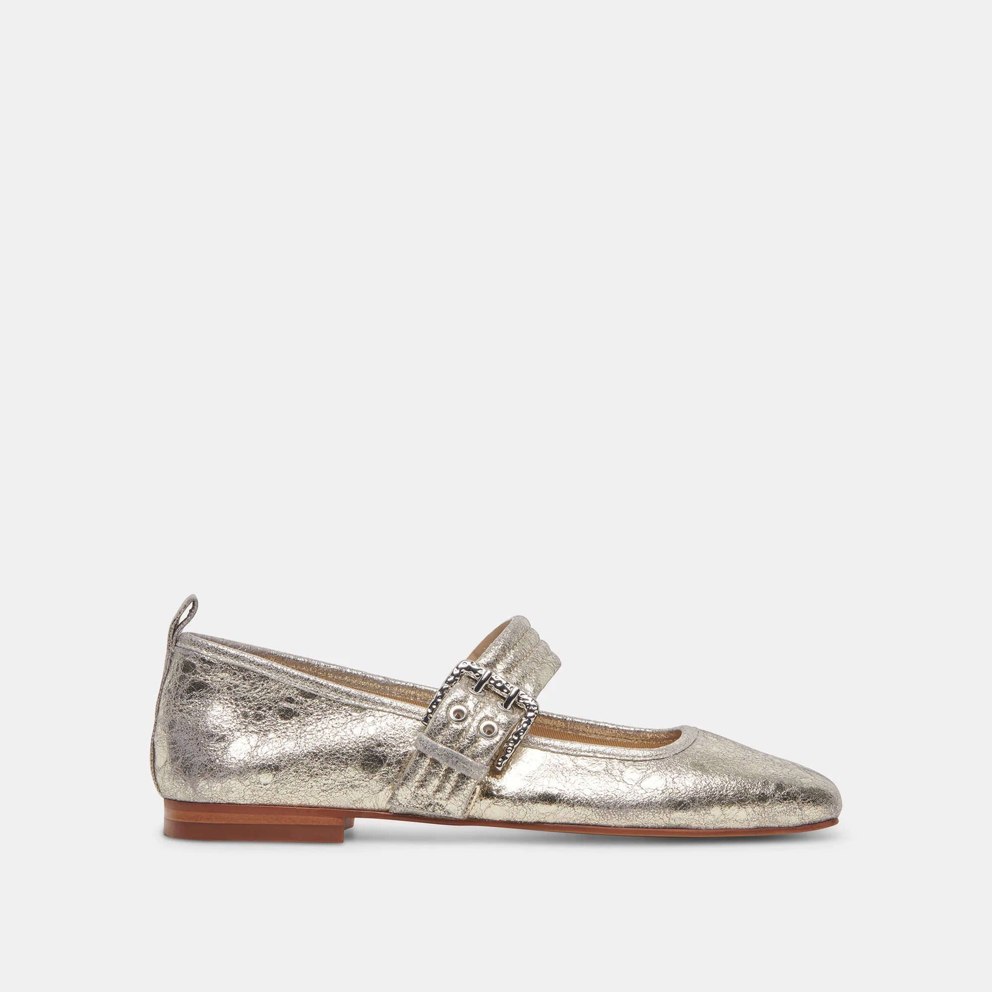 DOLCE VITA ARORA BALLET FLAT - PLATINUM LEATHER