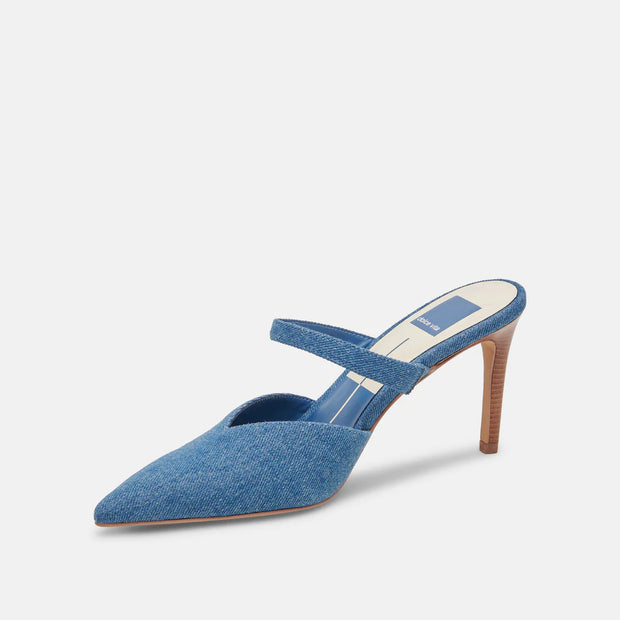 DOLCE VITA KANIKA HEELS - BLUE DENIM