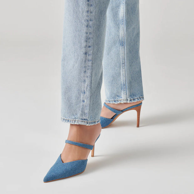 DOLCE VITA KANIKA HEELS - BLUE DENIM