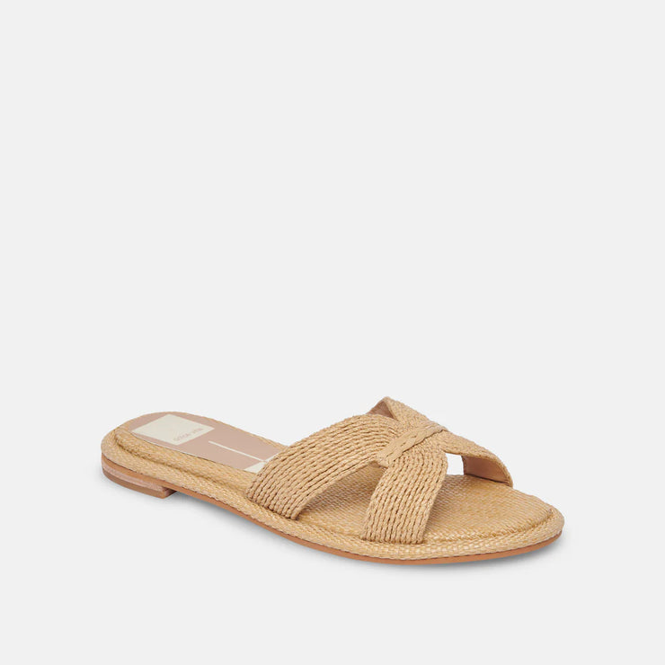 DOLCE VITA ATOMIC SLIDE - NATURAL RAFFIA