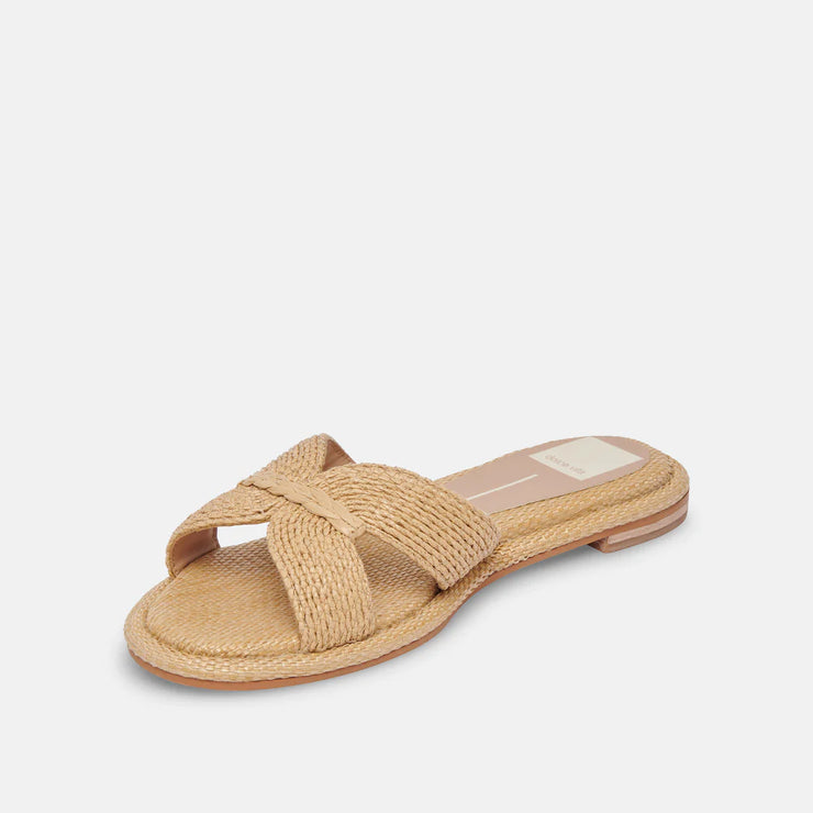 DOLCE VITA ATOMIC SLIDE - NATURAL RAFFIA