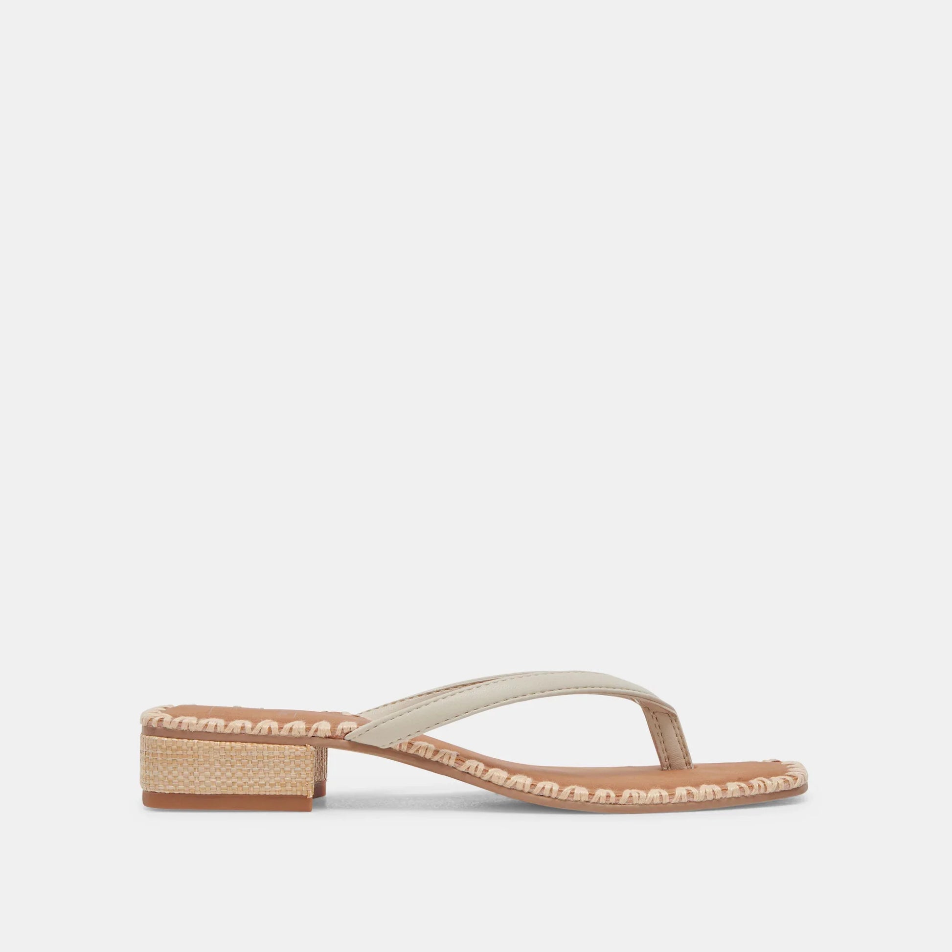 DOLCE VITA BARTY HEELS - WHITE LEATHER