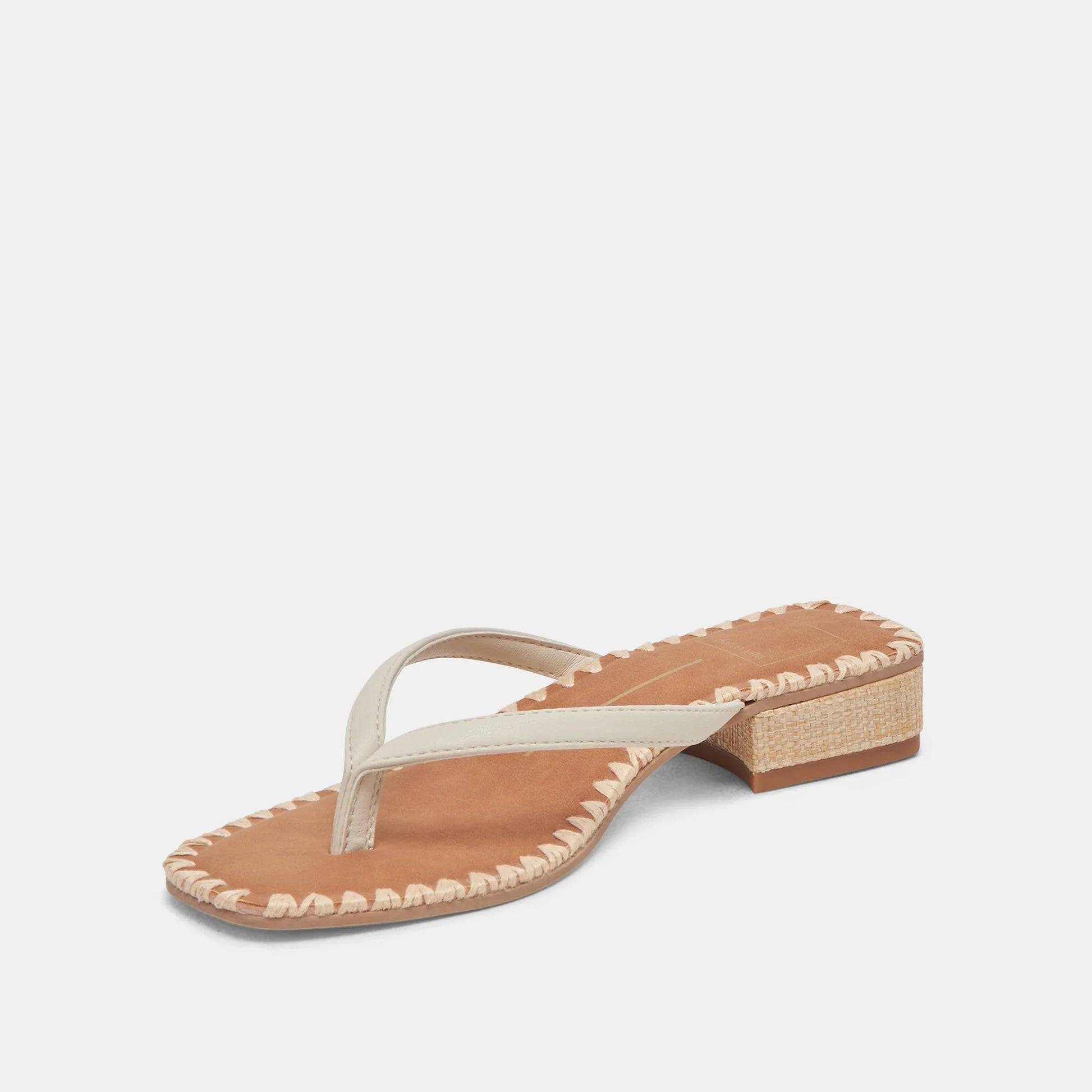 DOLCE VITA BARTY HEELS - WHITE LEATHER