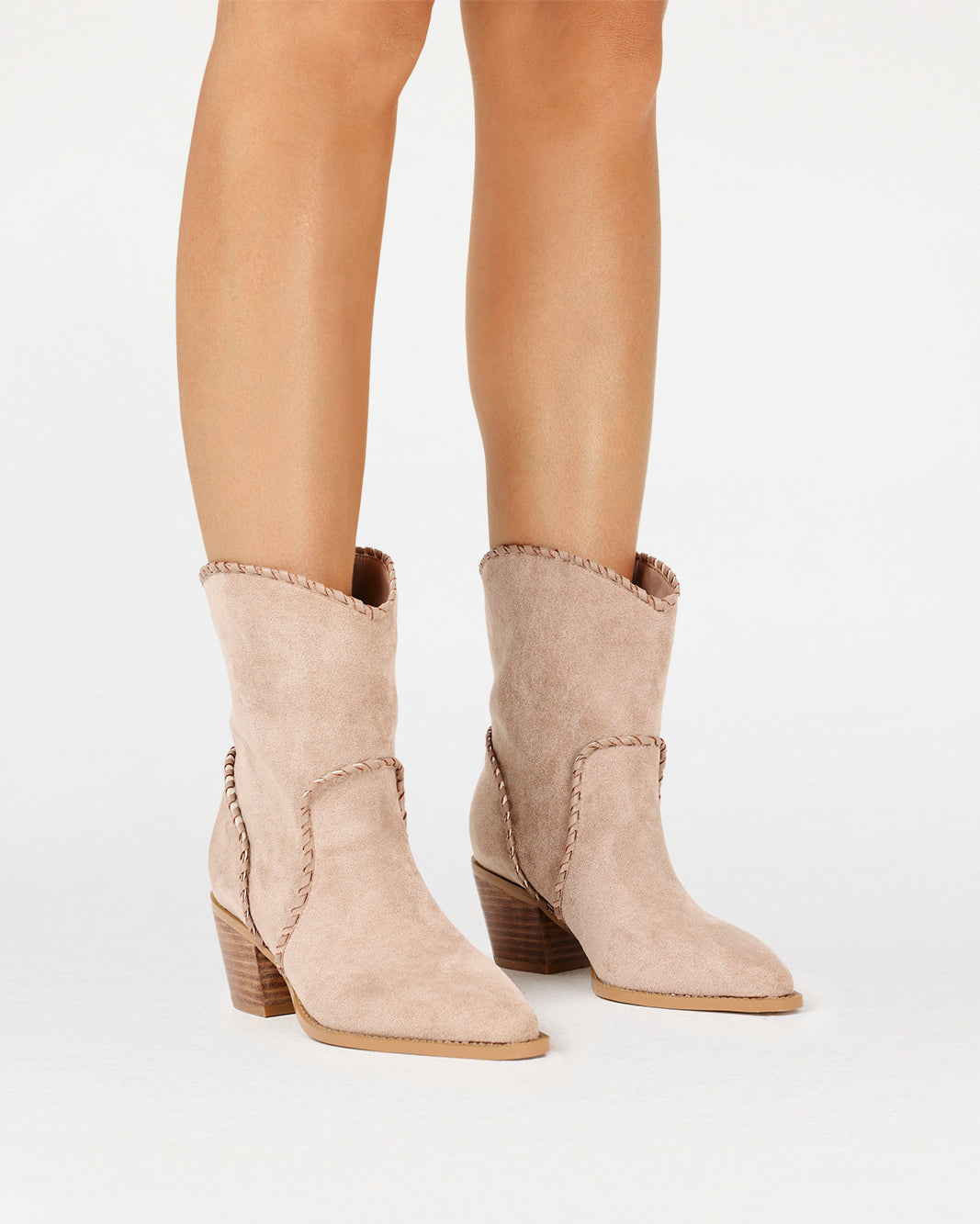 BILLINI DONOVAN WESTERN BOOTIE - BISQUE SUEDE