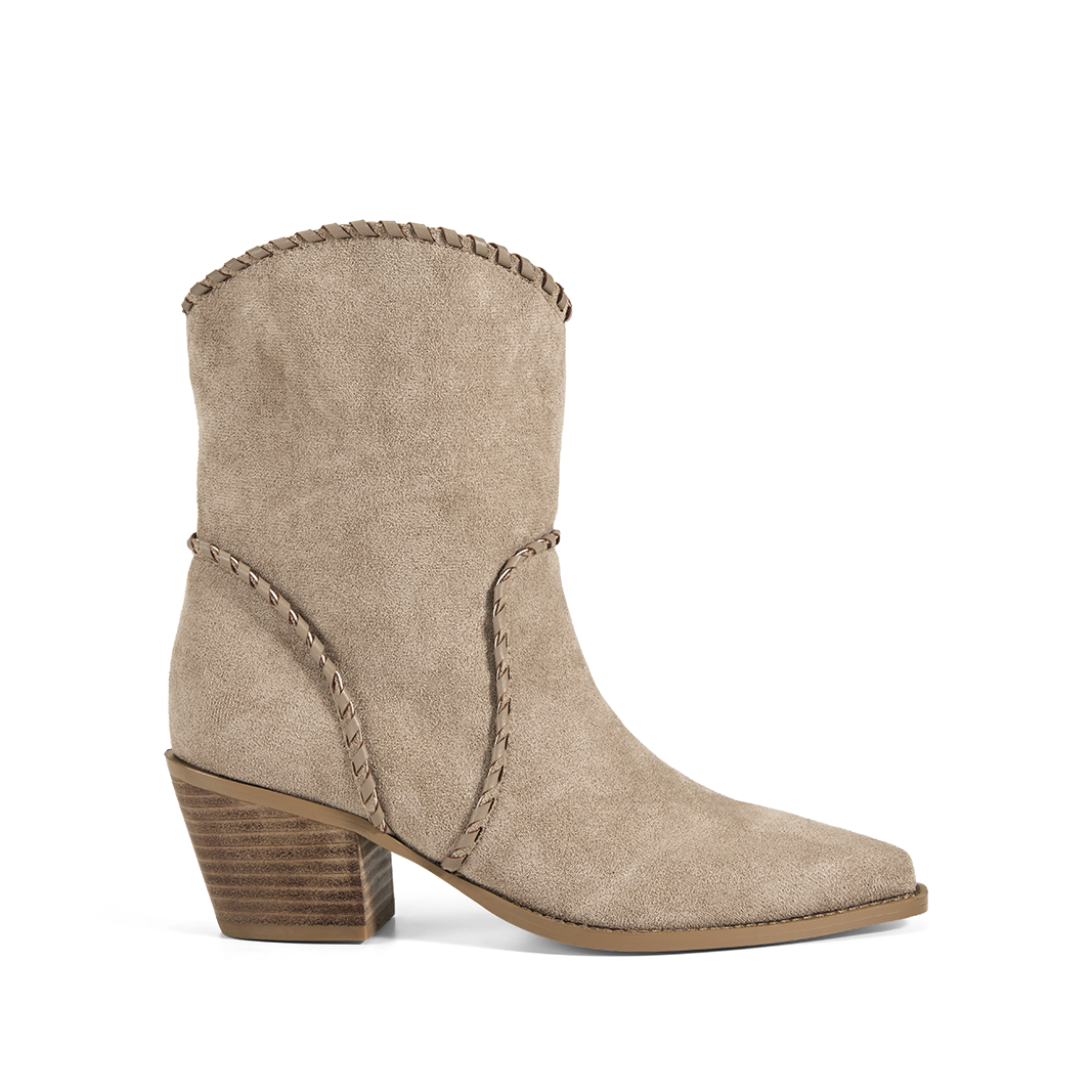 BILLINI DONOVAN WESTERN BOOTIE - BISQUE SUEDE
