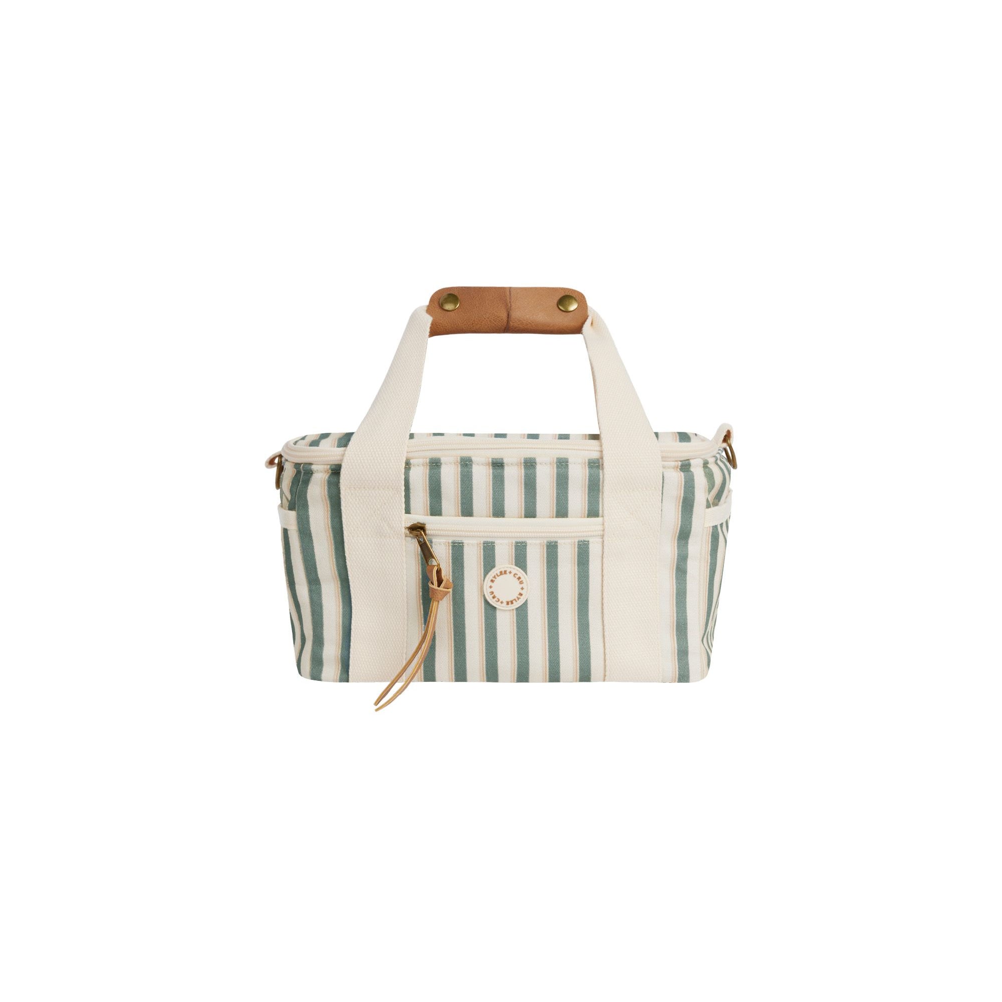 RYLEE + CRU COOLER BAG - AQUA STRIPE