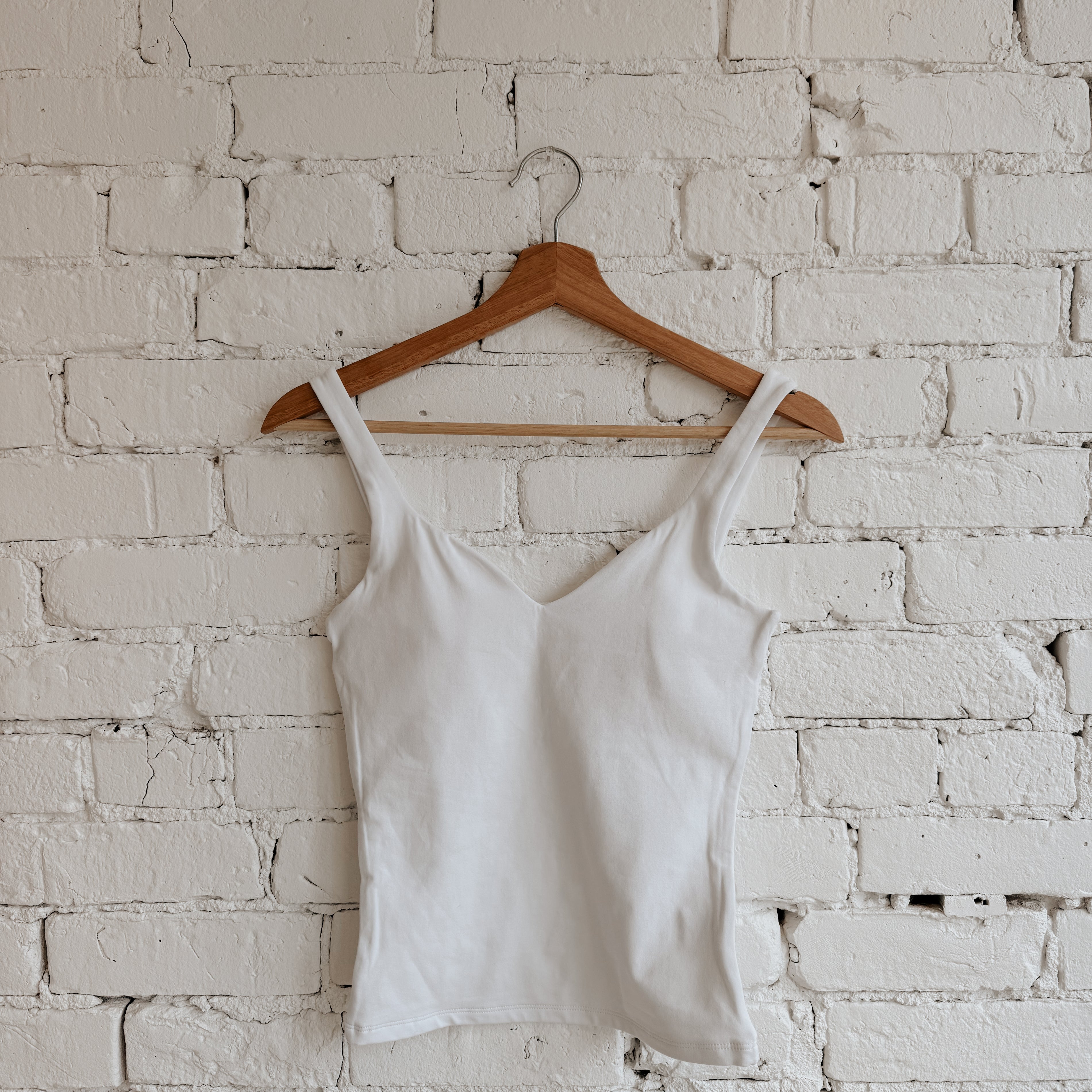 COTTON CORE IMANE SWEETHEART TANK - WHITE