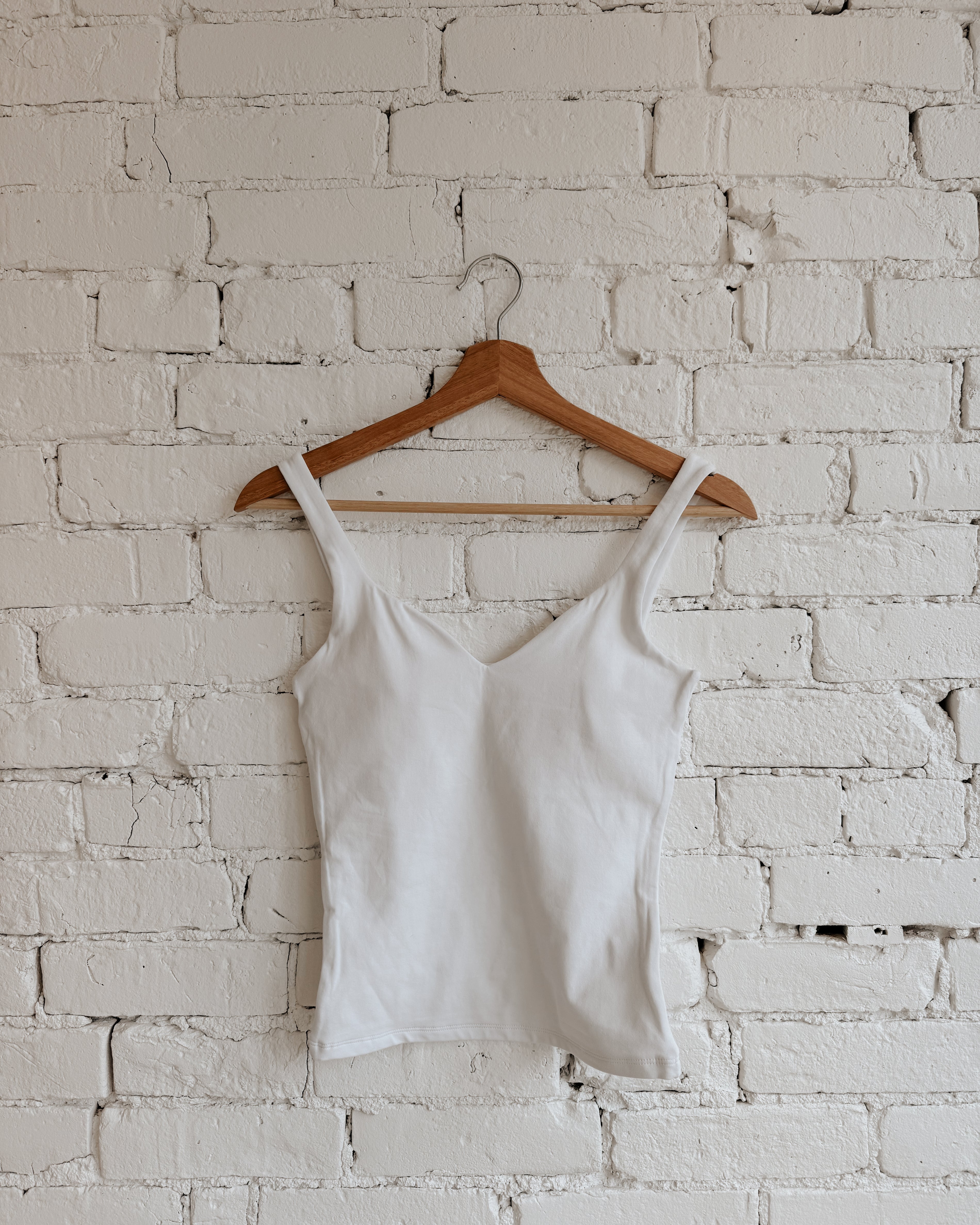COTTON CORE IMANE SWEETHEART TANK - WHITE