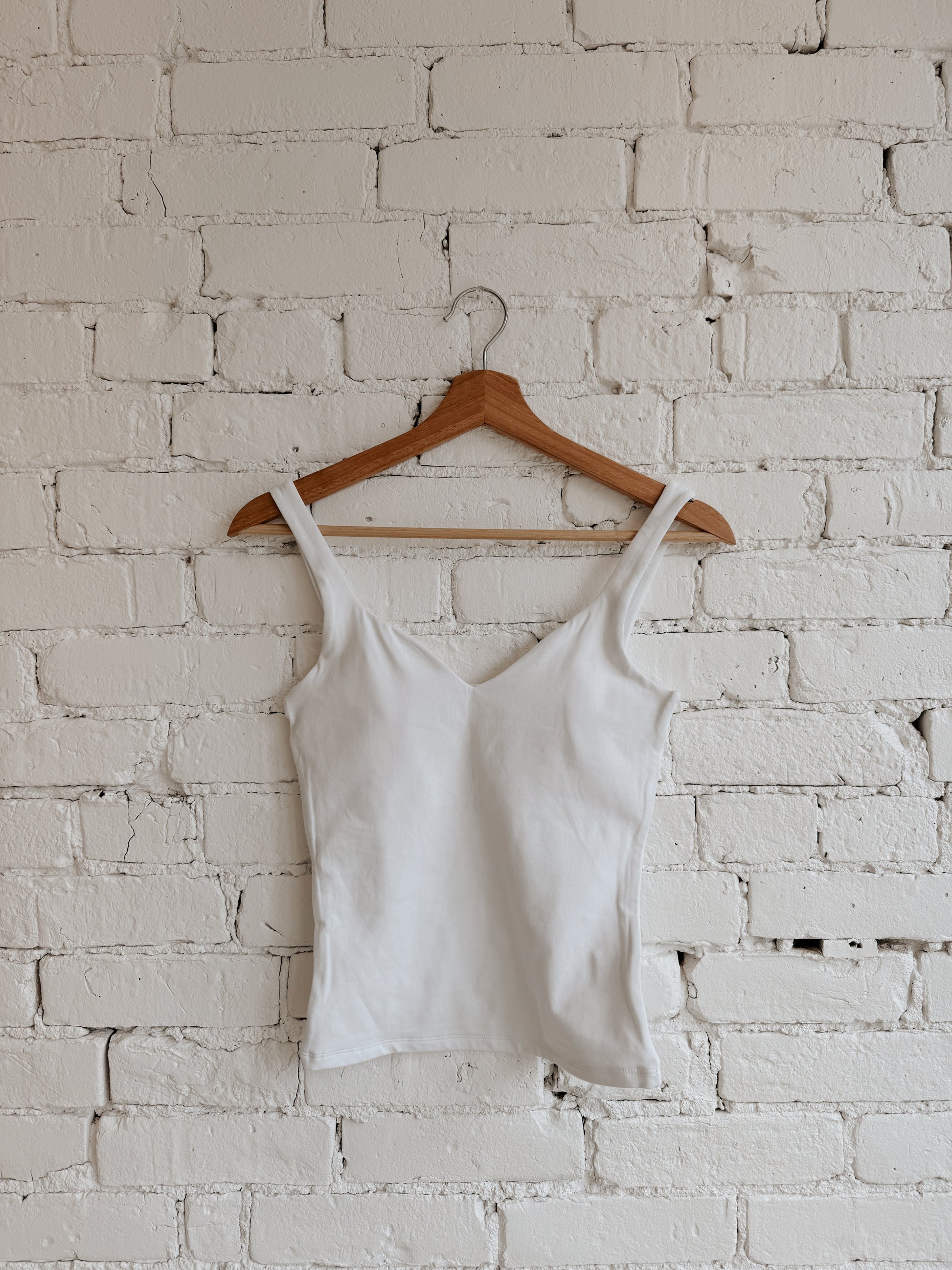 COTTON CORE IMANE SWEETHEART TANK - WHITE