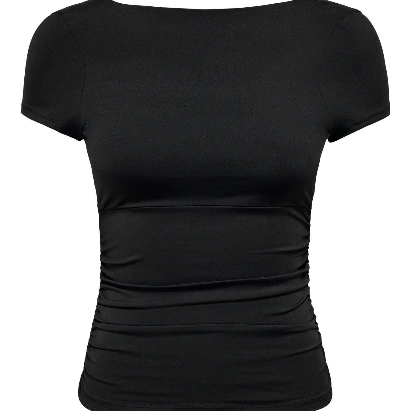 ONLY EVELYN BOATNECK TOP - BLACK