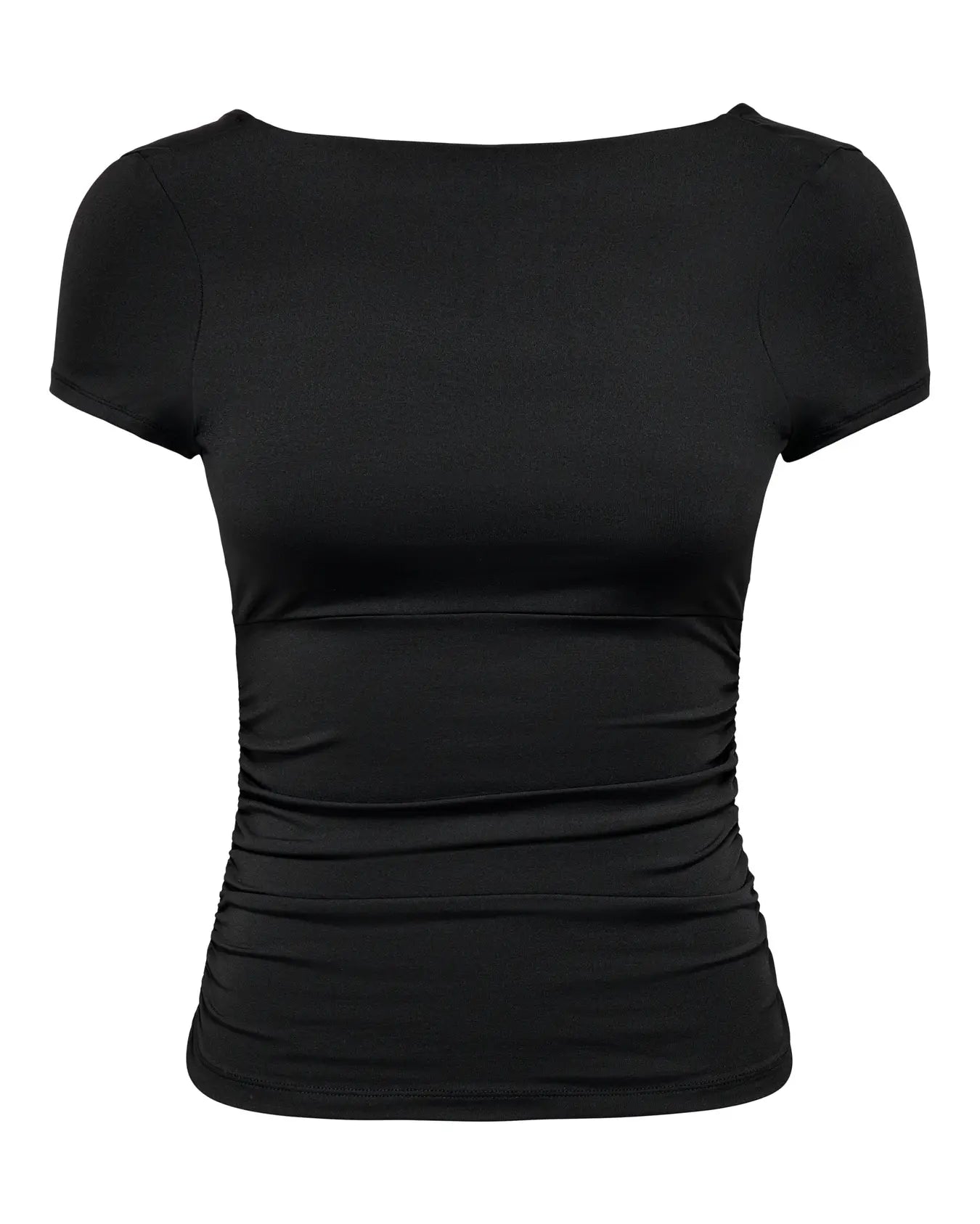 ONLY EVELYN BOATNECK TOP - BLACK