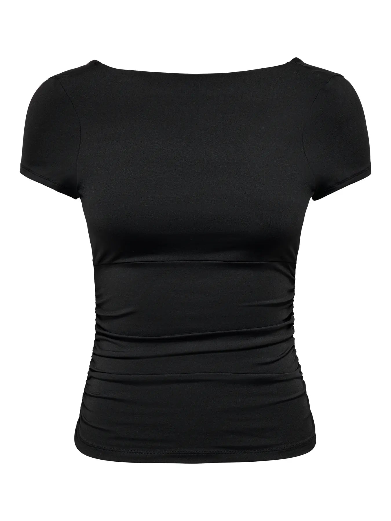 ONLY EVELYN BOATNECK TOP - BLACK
