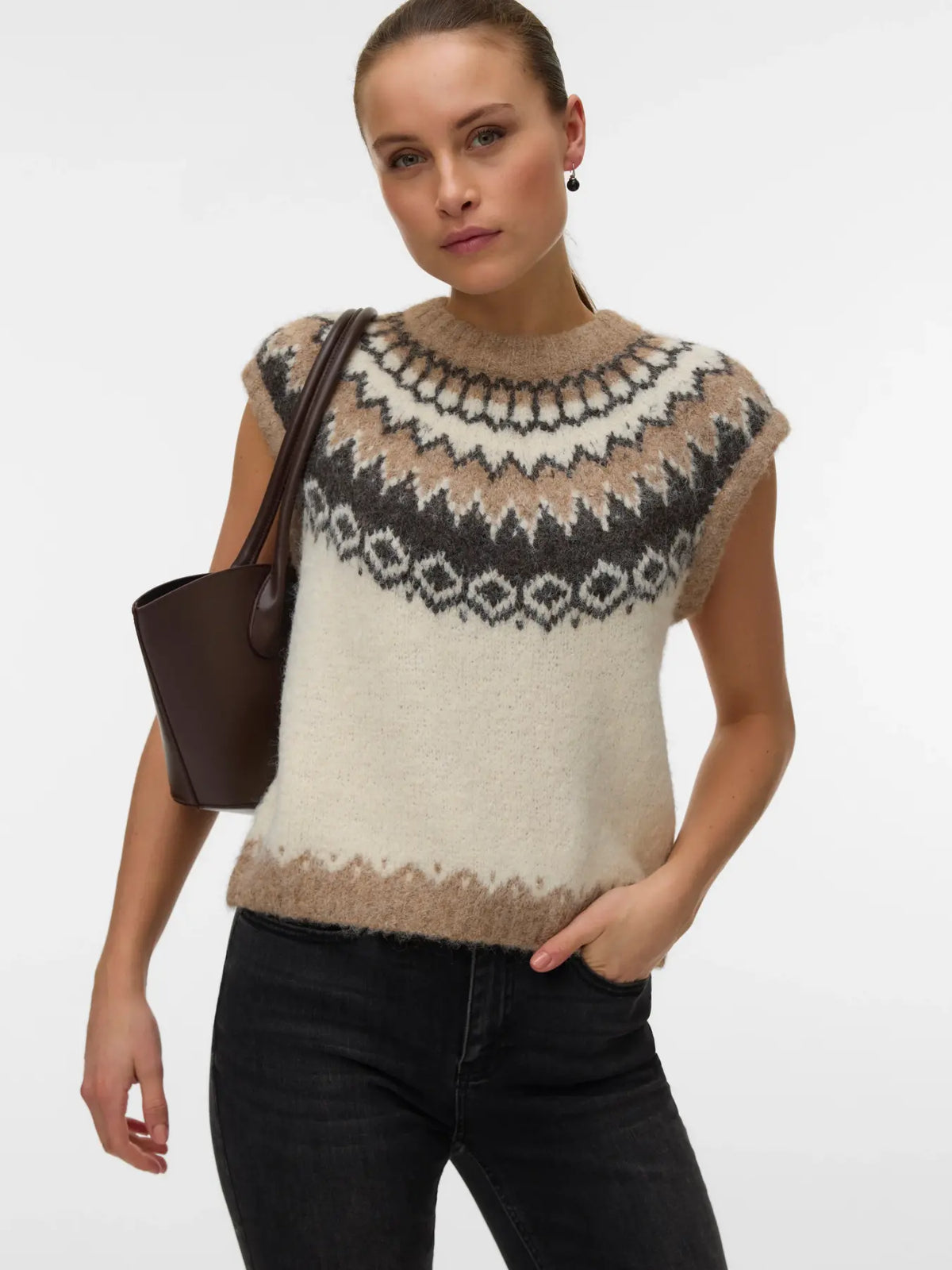 VM ASPEN O NECK VEST - BIRCH SILVER