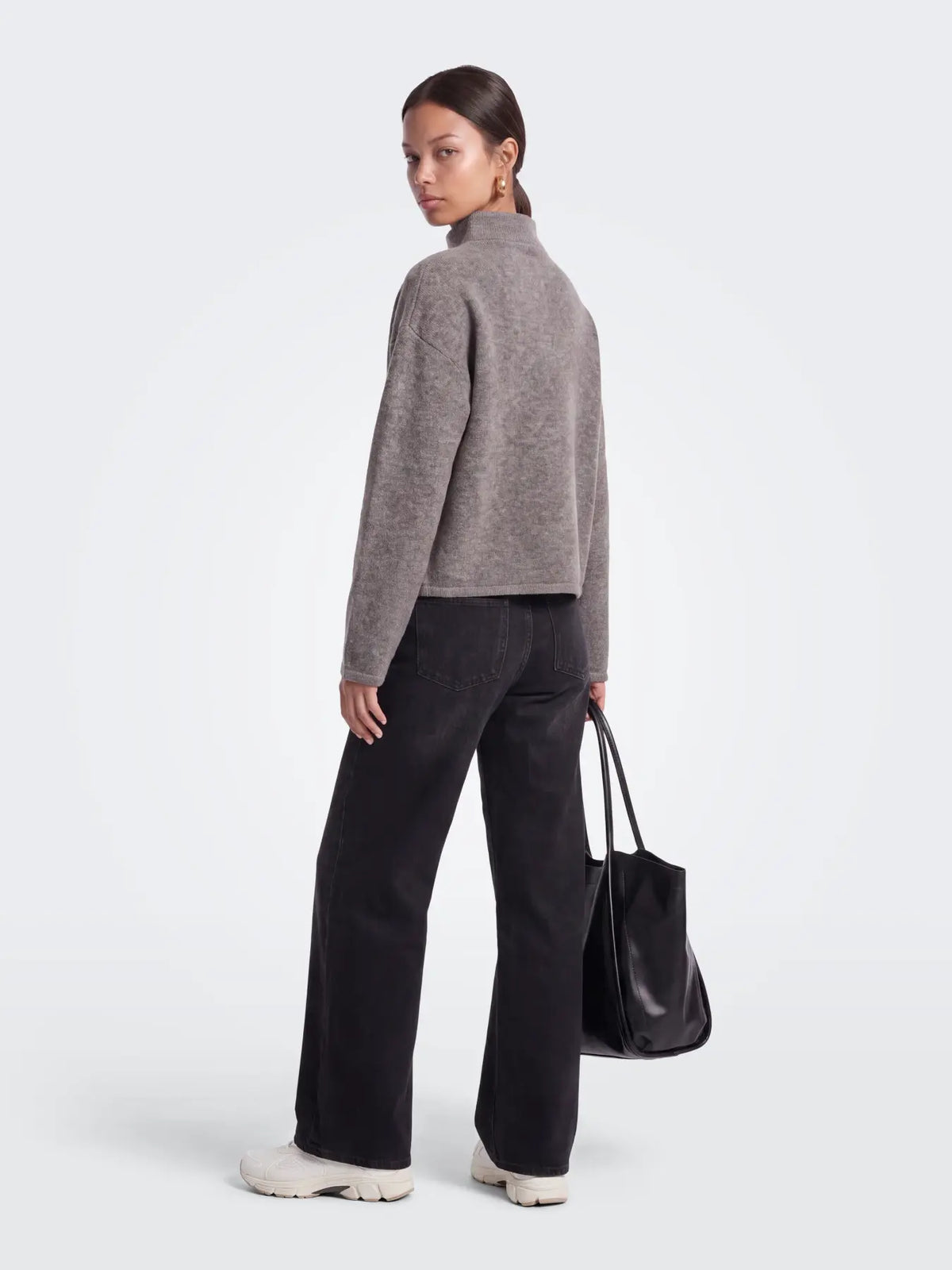 ONLY CLARA LS KNIT HALFZIP PULLOVER - BRACKEN