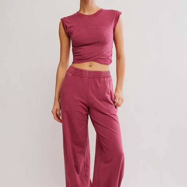 FREE PEOPLE HOT SHOT CROSSOVER SET - BRICK