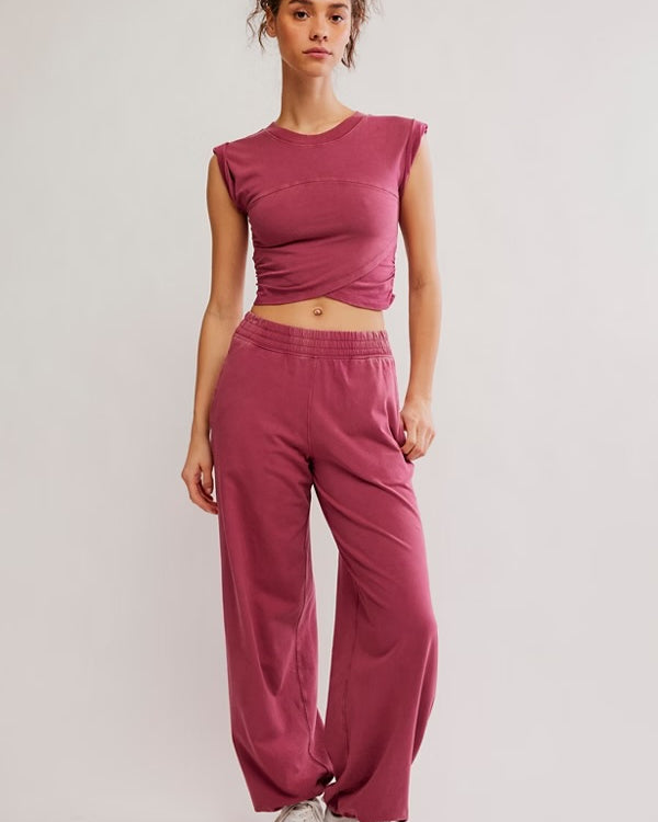 FREE PEOPLE HOT SHOT CROSSOVER SET - BRICK