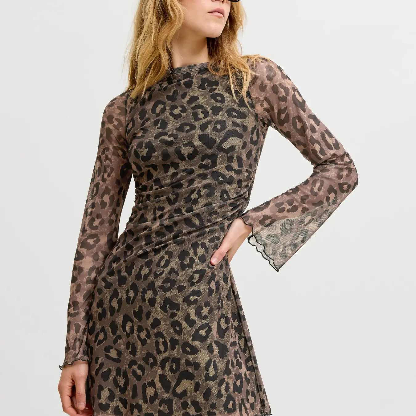 JJXX MINNA MESH DRESS - TIGERS EYE