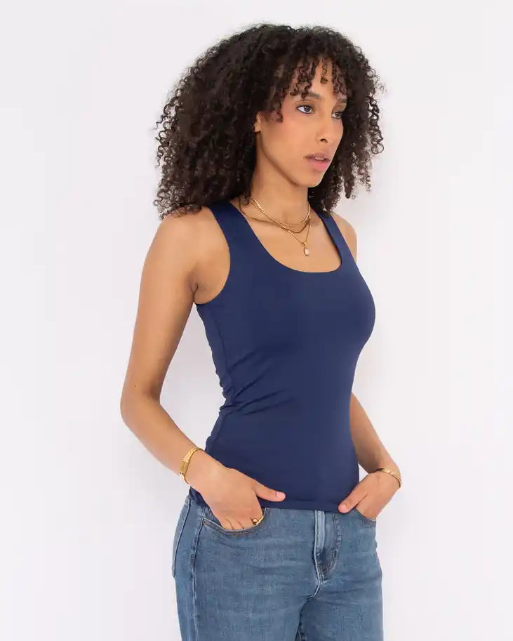 TANITH DOUBLE U NECK - TRUE NAVY