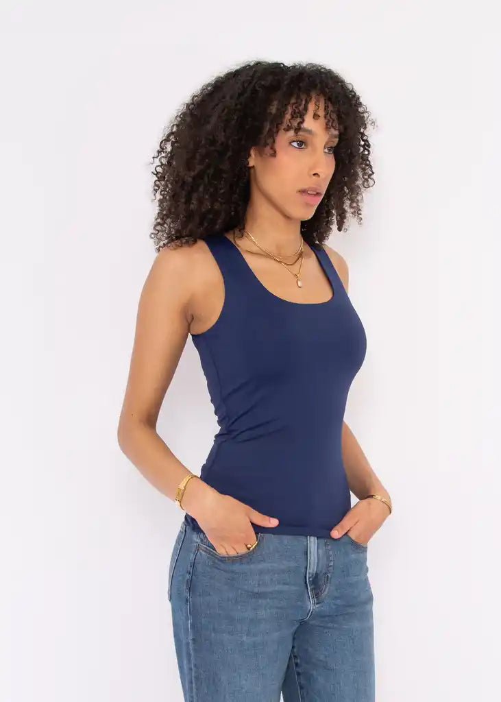TANITH DOUBLE U NECK - TRUE NAVY