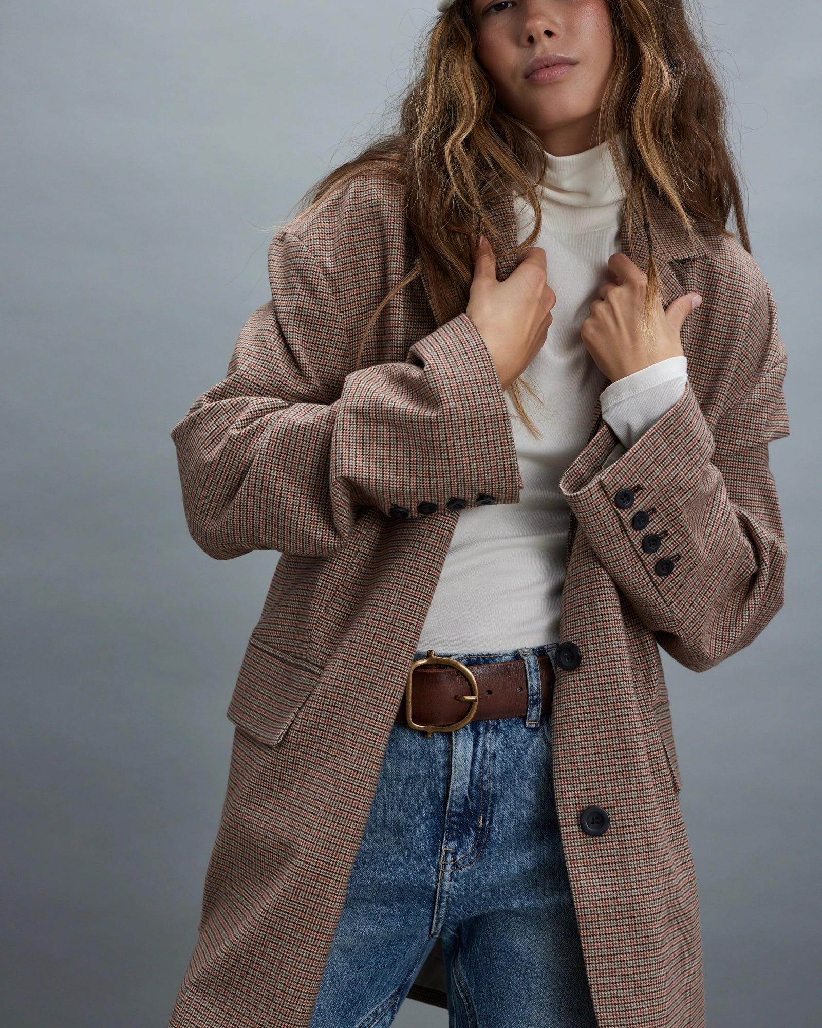 FREE PEOPLE REGGIE BLAZER - GINGER COMBO