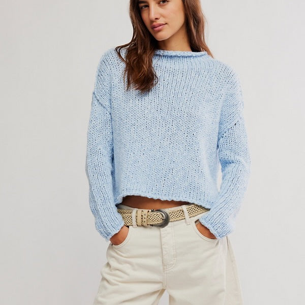 FREE PEOPLE OPAL SWEATER - CASHMERE BLUE