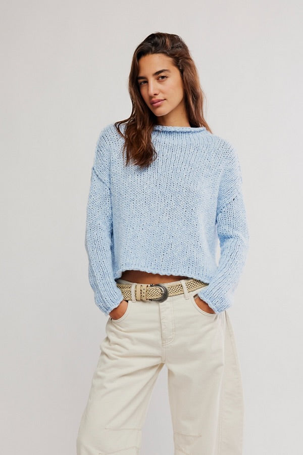 FREE PEOPLE OPAL SWEATER - CASHMERE BLUE