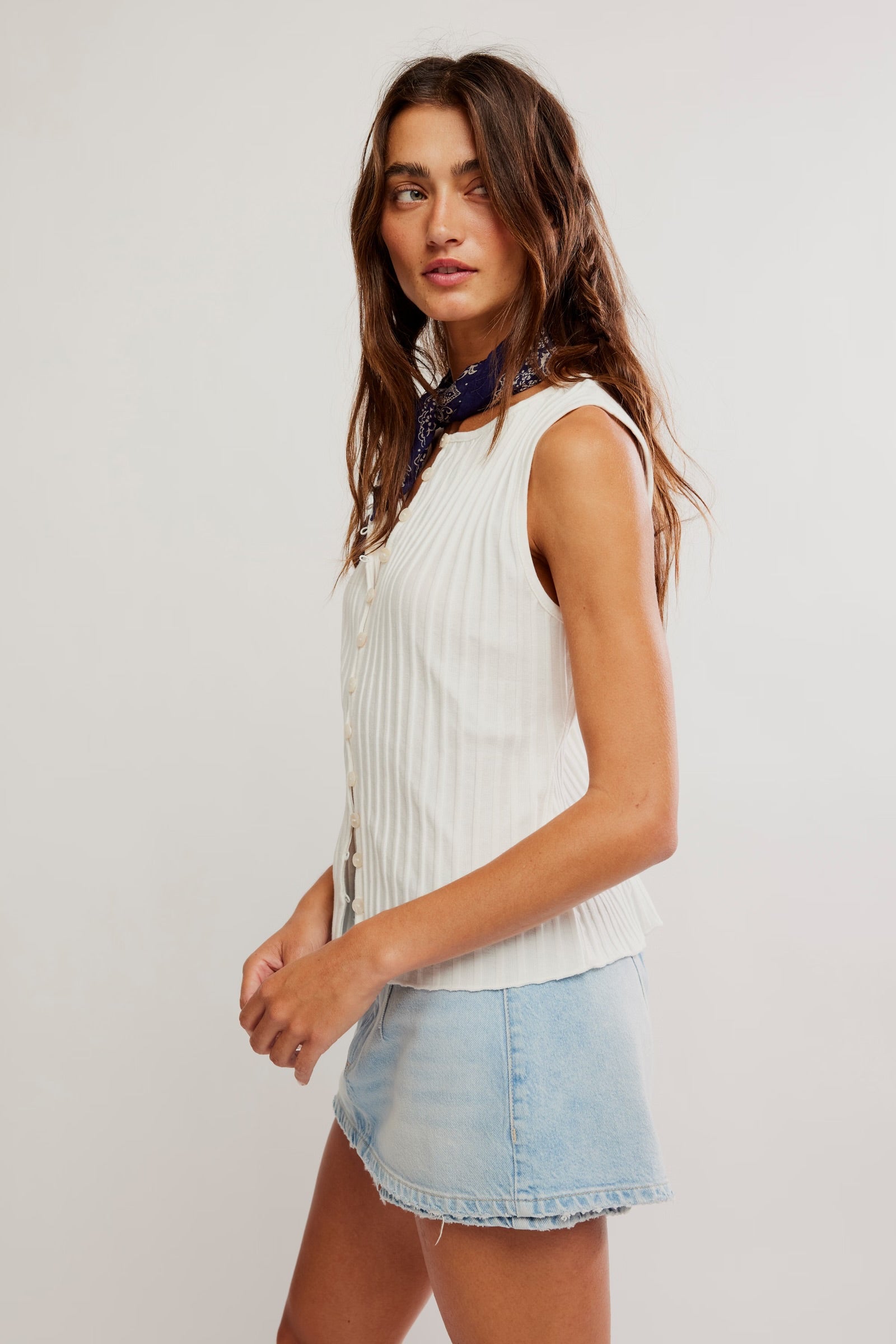 FREE PEOPLE TILLY VEST - IVORY