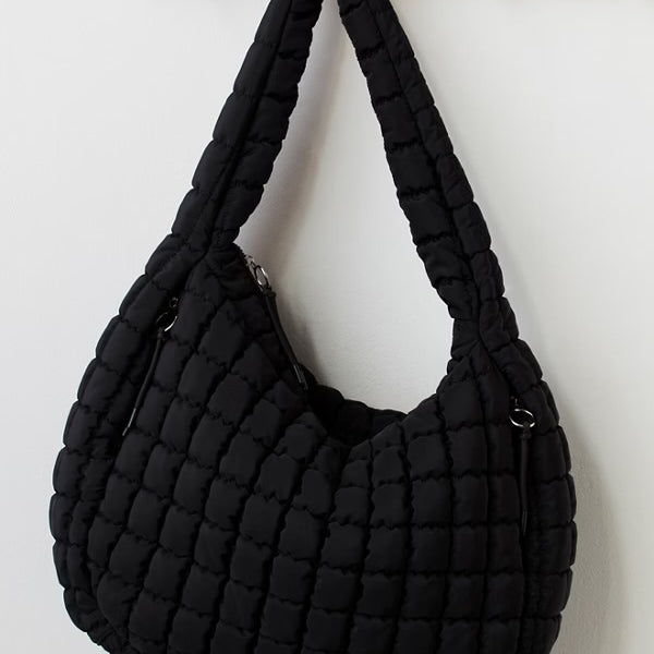 FREE PEOPLE CARR QUILTED BAG - BLACK