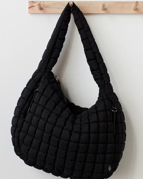FREE PEOPLE CARR QUILTED BAG - BLACK