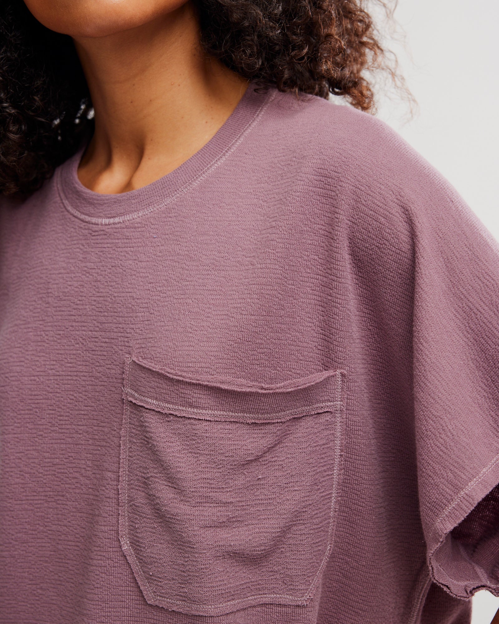 FREE PEOPLE STAYCATION SLEEP SHIRT - ELDERBERRY TEA