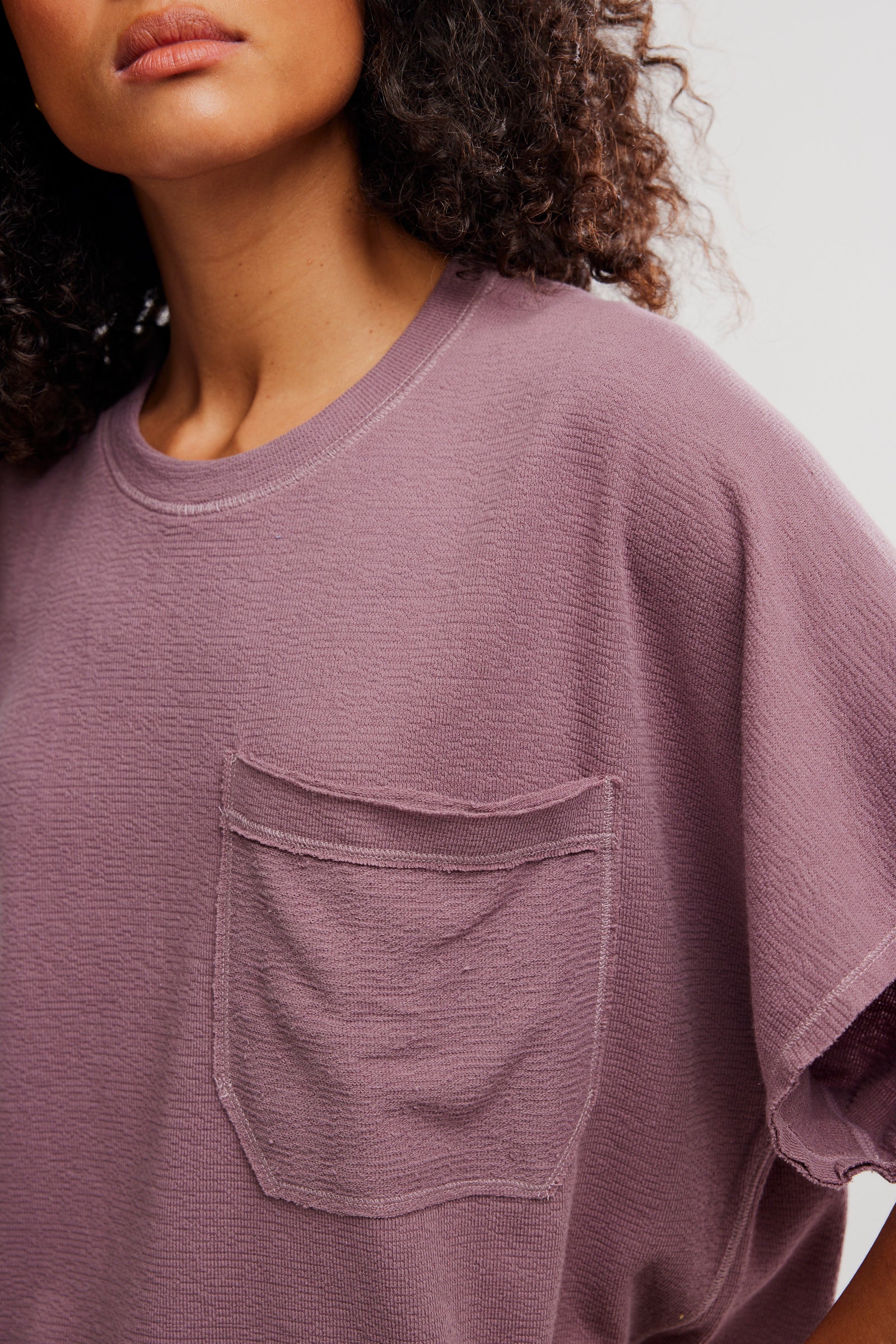 FREE PEOPLE STAYCATION SLEEP SHIRT - ELDERBERRY TEA