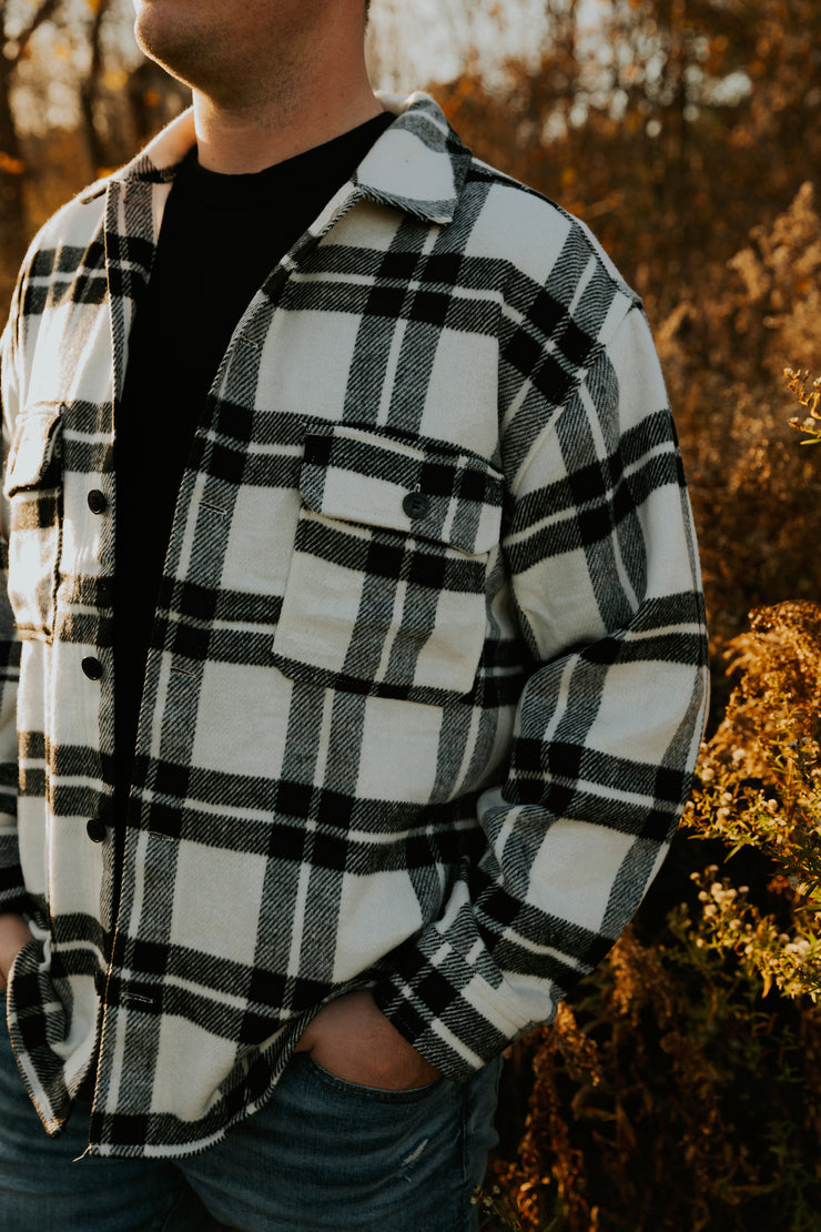 BRADLEY OLLIE OVERSHIRT - CLOUD DANCER CHECK