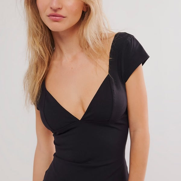 FREE PEOPLE DUO CORSET CAMI - BLACK