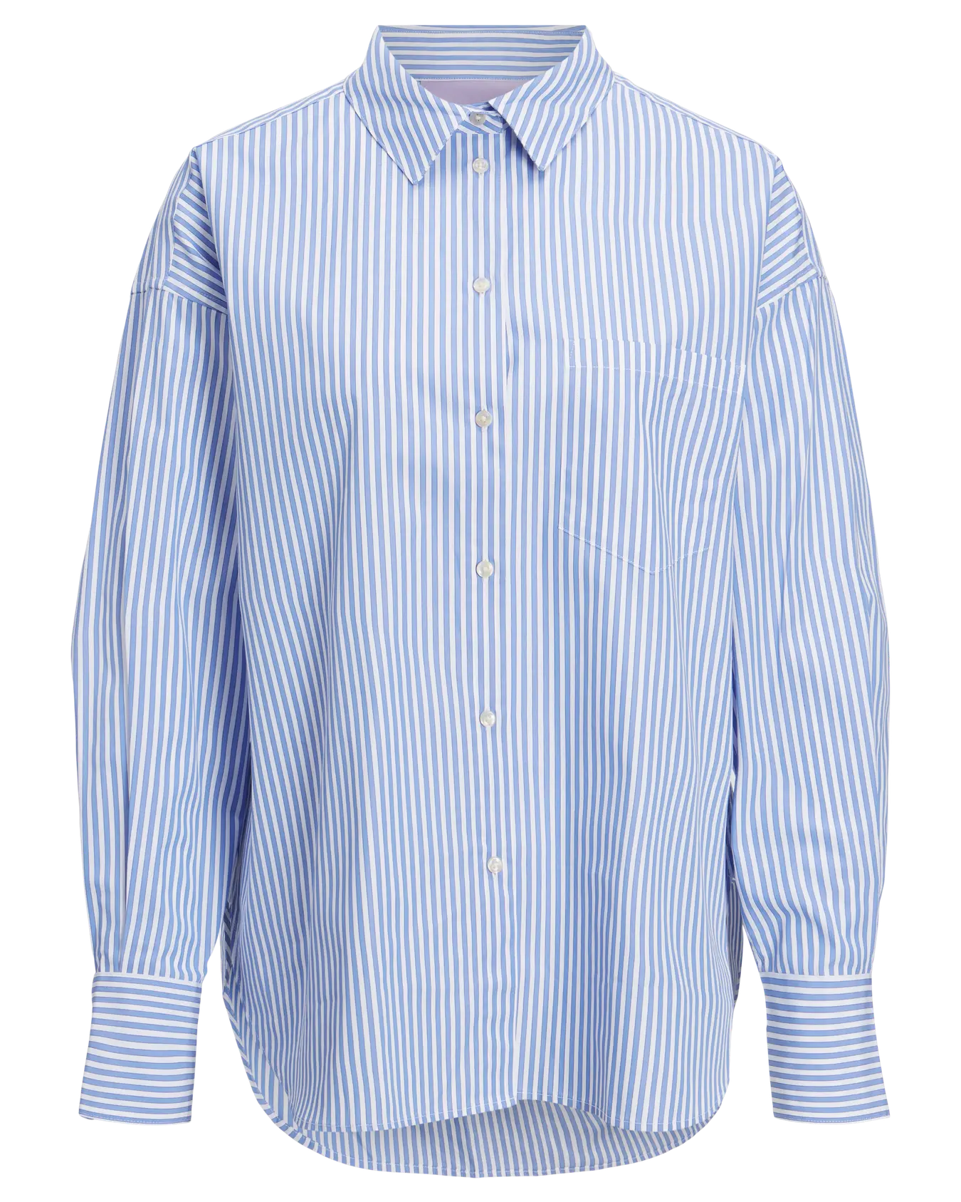 JJXX JAMIE LS RELAXED POPLIN SHIRT - NAVY BLAZER STRIPES