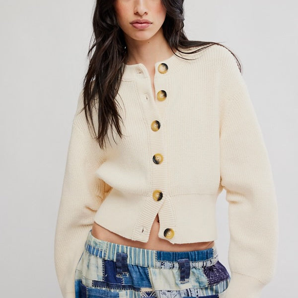 FREE PEOPLE VIENNA CARDIGAN - VANILLA